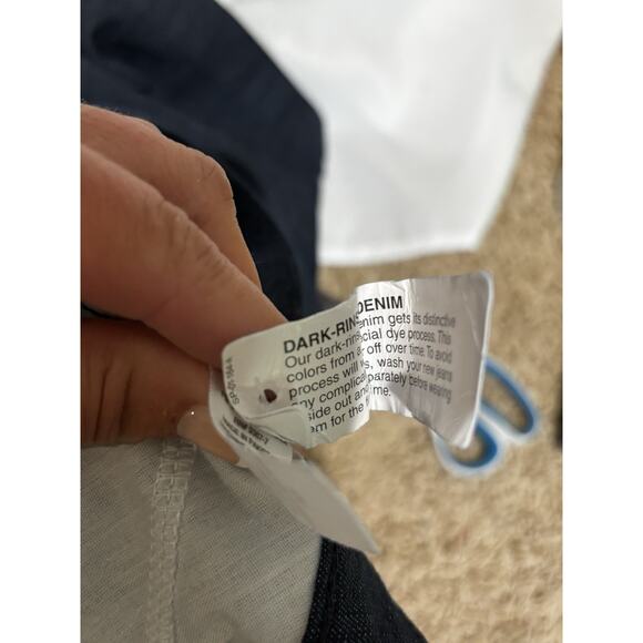 St. John's‎ Bay Dark Denim Bermuda Shorts Women’s Sz 8 Coastal Travel Capsule - Picture 8 of 10